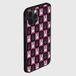 Чехол для iPhone 12 Pro Ребенок идола - Кролики паттерн, цвет: 3D-черный — фото 2