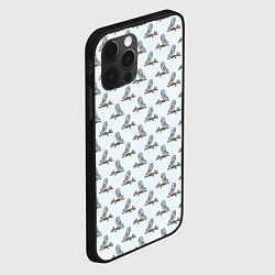 Чехол для iPhone 12 Pro Совушки на ветках, цвет: 3D-черный — фото 2