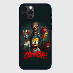 Чехол для iPhone 12 Pro Zombie simpsons, цвет: 3D-черный