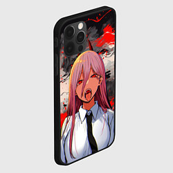 Чехол для iPhone 12 Pro Демон Пауэр - Человек бензопила, цвет: 3D-черный — фото 2