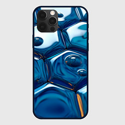 Чехол для iPhone 12 Pro Водяные наносоты, цвет: 3D-черный