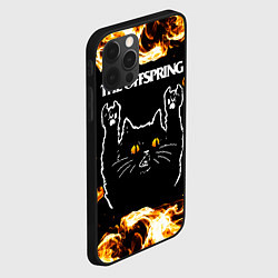 Чехол для iPhone 12 Pro The Offspring рок кот и огонь, цвет: 3D-черный — фото 2