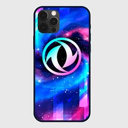 Чехол для iPhone 12 Pro Dongfeng неоновый космос, цвет: 3D-черный