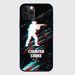 Чехол для iPhone 12 Pro Counter Strike в стиле glitch и баги графики на те, цвет: 3D-черный