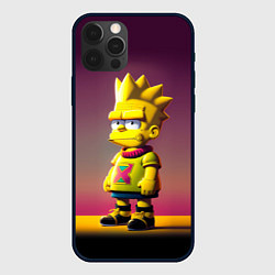 Чехол для iPhone 12 Pro Барт Симпсон - нейросеть, цвет: 3D-черный
