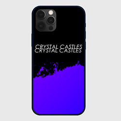 Чехол iPhone 12 Pro Crystal Castles purple grunge