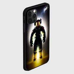 Чехол для iPhone 12 Pro Неоновый космонавт - нейросеть, цвет: 3D-черный — фото 2