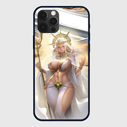 Чехол для iPhone 12 Pro Fantasy girl gold, цвет: 3D-черный