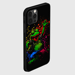 Чехол для iPhone 12 Pro Лягушонок Пепе веселится с граффити, цвет: 3D-черный — фото 2