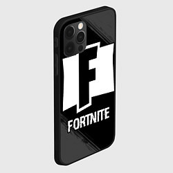 Чехол для iPhone 12 Pro Fortnite glitch на темном фоне, цвет: 3D-черный — фото 2