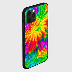 Чехол для iPhone 12 Pro Тай-дай кислотные краски, цвет: 3D-черный — фото 2