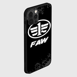 Чехол для iPhone 12 Pro FAW speed на темном фоне со следами шин, цвет: 3D-черный — фото 2