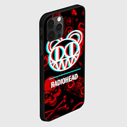 Чехол для iPhone 12 Pro Radiohead rock glitch, цвет: 3D-черный — фото 2