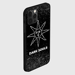 Чехол для iPhone 12 Pro Dark Souls с потертостями на темном фоне, цвет: 3D-черный — фото 2