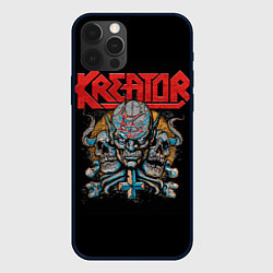 Чехол для iPhone 12 Pro Kreator - трэш-метал, цвет: 3D-черный