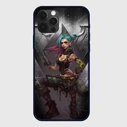 Чехол для iPhone 12 Pro Jinx art Arcane League of Legends, цвет: 3D-черный