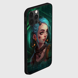 Чехол для iPhone 12 Pro Jinx green Arcane League of Legends, цвет: 3D-черный — фото 2