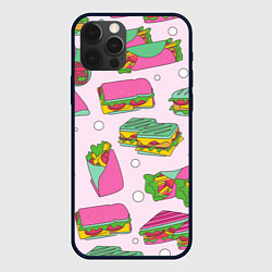 Чехол для iPhone 12 Pro Бутерброды, цвет: 3D-черный