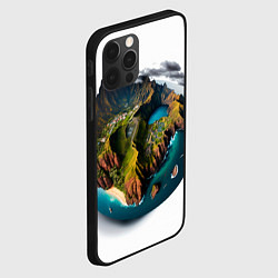 Чехол для iPhone 12 Pro Планета с одним островом, цвет: 3D-черный — фото 2