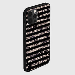 Чехол для iPhone 12 Pro В полоску с ахегао, цвет: 3D-черный — фото 2