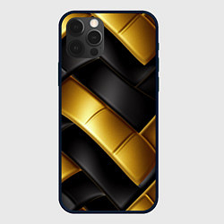 Чехол для iPhone 12 Pro Gold black luxury, цвет: 3D-черный