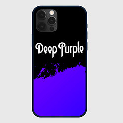 Чехол для iPhone 12 Pro Deep Purple purple grunge, цвет: 3D-черный