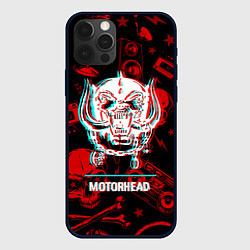 Чехол для iPhone 12 Pro Motorhead rock glitch, цвет: 3D-черный