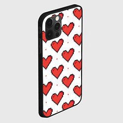 Чехол для iPhone 12 Pro Pixel heart, цвет: 3D-черный — фото 2