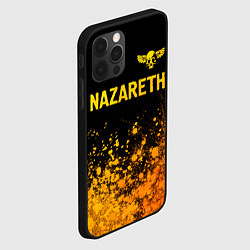 Чехол для iPhone 12 Pro Nazareth - gold gradient: символ сверху, цвет: 3D-черный — фото 2