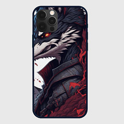 Чехол для iPhone 12 Pro Волк в полнолуние, цвет: 3D-черный