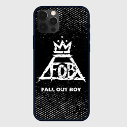 Чехол для iPhone 12 Pro Fall Out Boy с потертостями на темном фоне, цвет: 3D-черный