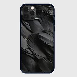 Чехол для iPhone 12 Pro Черные перья ворона, цвет: 3D-черный