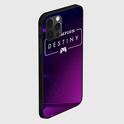 Чехол для iPhone 12 Pro Destiny gaming champion: рамка с лого и джойстиком, цвет: 3D-черный — фото 2