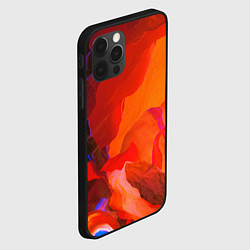 Чехол для iPhone 12 Pro Красно-оранжевый камень, цвет: 3D-черный — фото 2