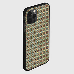 Чехол для iPhone 12 Pro Золотисто-коричневая симметрия, цвет: 3D-черный — фото 2