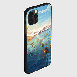 Чехол для iPhone 12 Pro Рыбки выплескиваются из воды, цвет: 3D-черный — фото 2