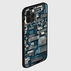Чехол для iPhone 12 Pro Механическая конструкция паттерн, цвет: 3D-черный — фото 2