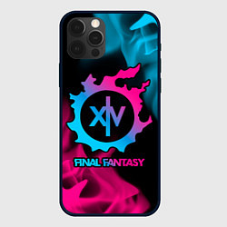Чехол для iPhone 12 Pro Final Fantasy - neon gradient, цвет: 3D-черный
