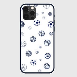 Чехол для iPhone 12 Pro Balls, цвет: 3D-черный