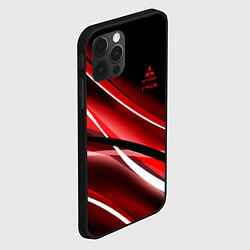 Чехол для iPhone 12 Pro Mitsubishi emblem Митсубиши, цвет: 3D-черный — фото 2
