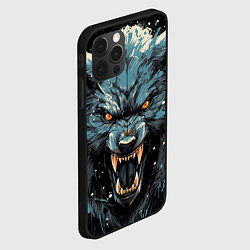 Чехол для iPhone 12 Pro Fantasy blue wolf, цвет: 3D-черный — фото 2