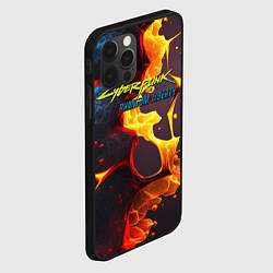 Чехол для iPhone 12 Pro Cyberpunk 2077 phantom fire, цвет: 3D-черный — фото 2