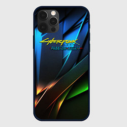 Чехол для iPhone 12 Pro Cyberpunk 2077 phantom liberty logo, цвет: 3D-черный