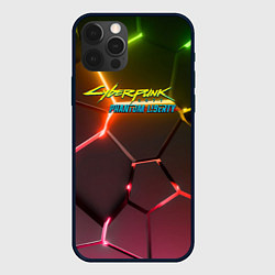 Чехол для iPhone 12 Pro Cyberpunk 2077 phantom liberty logo neon, цвет: 3D-черный