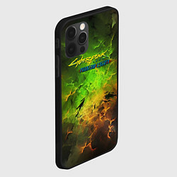 Чехол для iPhone 12 Pro Cyberpunk 2077 phantom liberty green, цвет: 3D-черный — фото 2