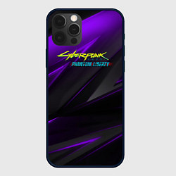 Чехол для iPhone 12 Pro Cyberpunk 2077 phantom liberty dark logo, цвет: 3D-черный