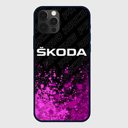 Чехол iPhone 12 Pro Skoda pro racing: символ сверху