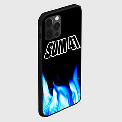 Чехол для iPhone 12 Pro Sum41 blue fire, цвет: 3D-черный — фото 2