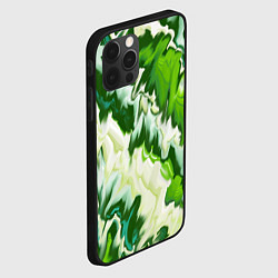 Чехол для iPhone 12 Pro Зеленые штрихи, цвет: 3D-черный — фото 2