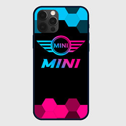 Чехол для iPhone 12 Pro Mini - neon gradient, цвет: 3D-черный